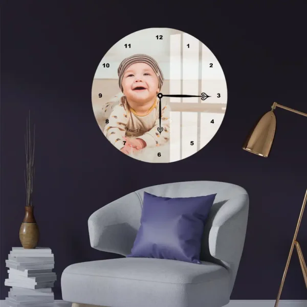 Personalized Acrylic Photo Wall Clock At Gift Lab   Circule  600x600.webp